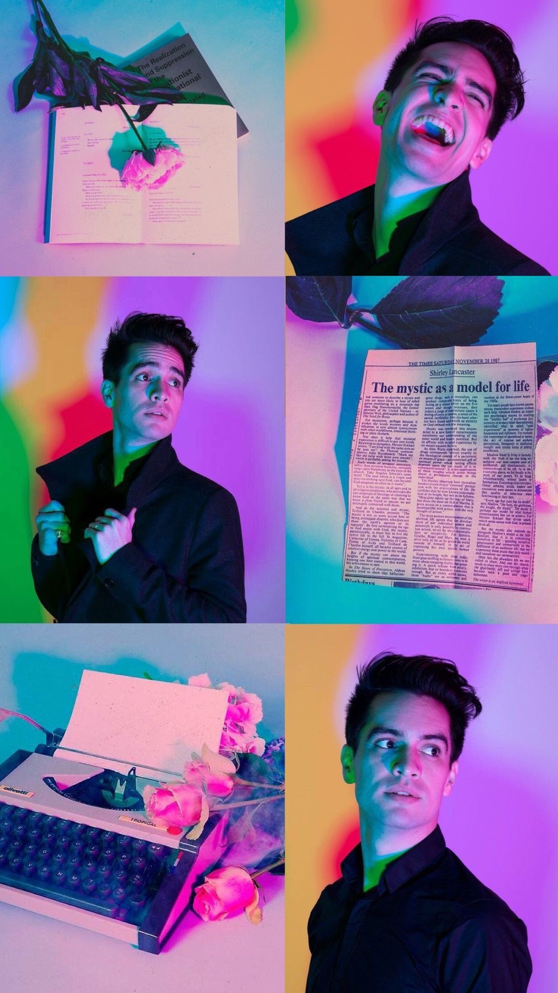Brendon Urie Aesthetic From Panic At The Disco Wallpaper - Brendon Urie - HD Wallpaper 