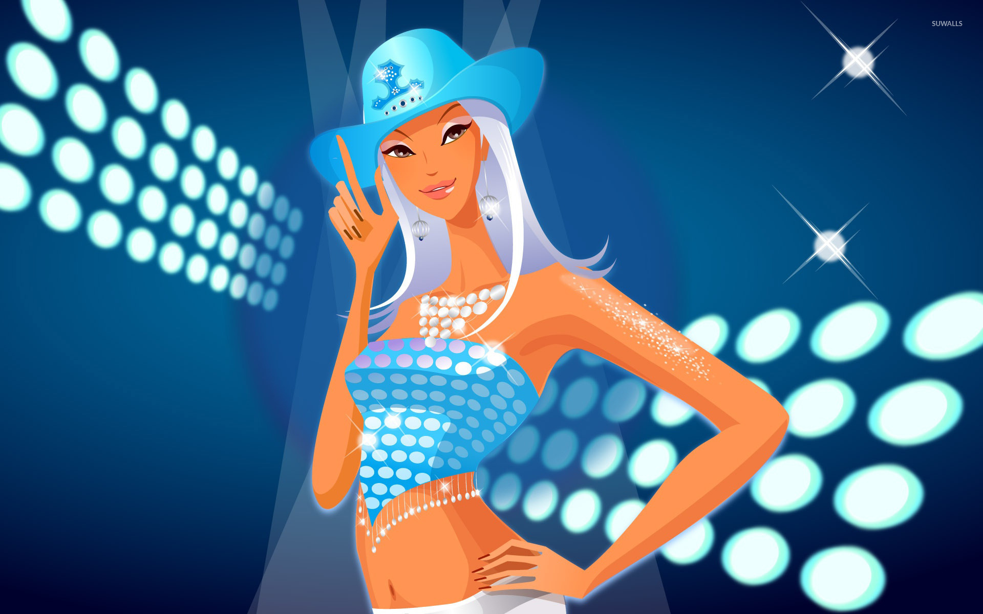 Vector Girls In Disco - HD Wallpaper 