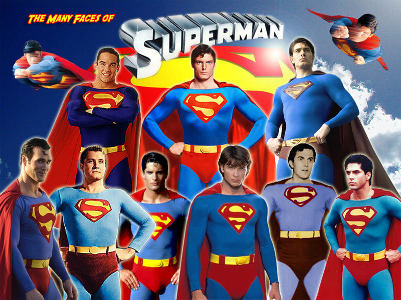 Superman Returns Fan Wallpaper - Many Faces Of Superman - HD Wallpaper 