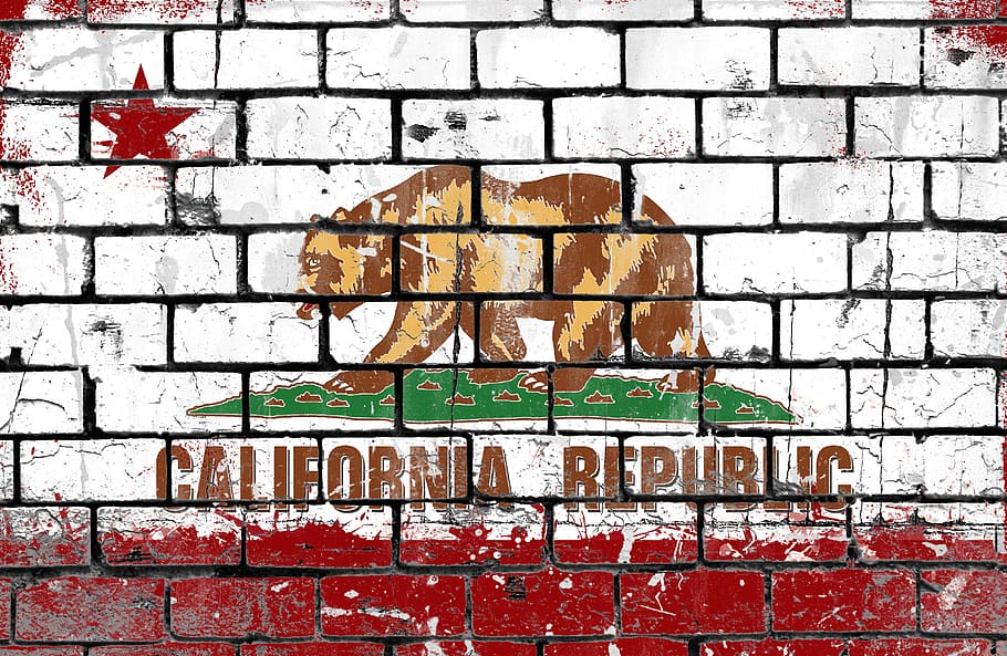 California Flag Brick - HD Wallpaper 