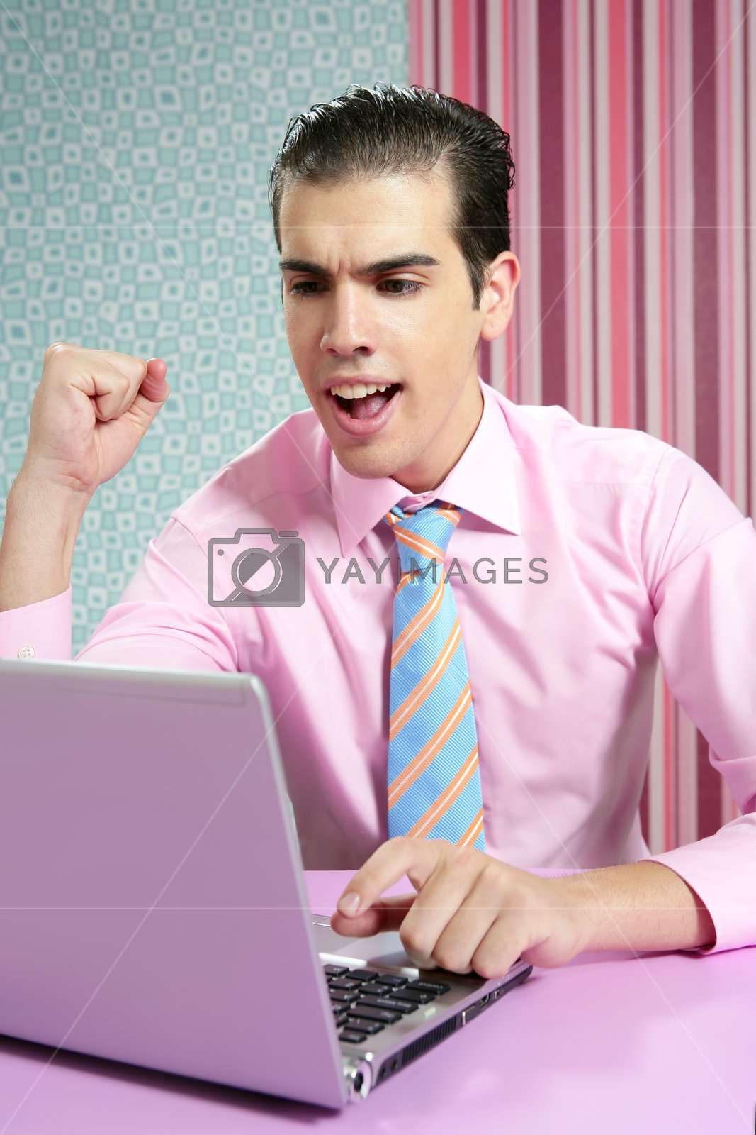 Happy Successful Young Businessman Wallpaper Office - Stock Photography - HD Wallpaper 