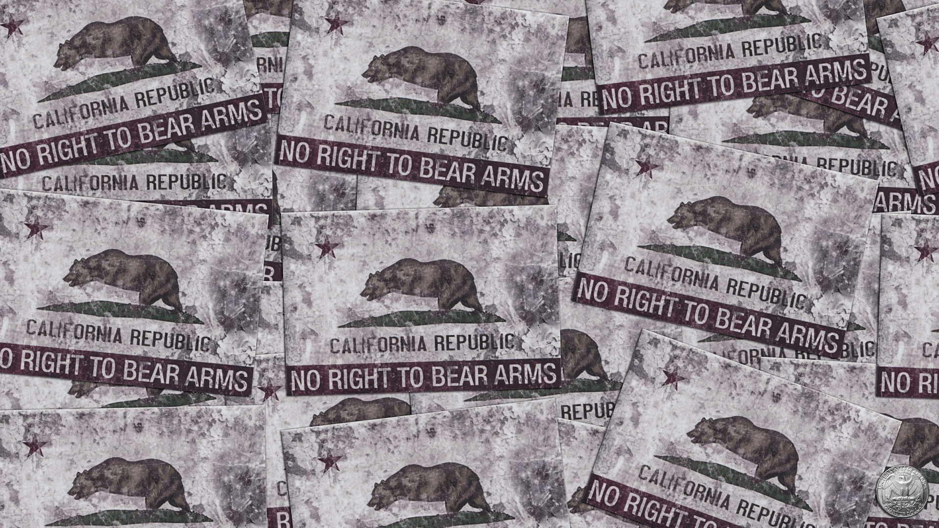 California No Right To Bear Arms Sticker Detail - Bison - HD Wallpaper 