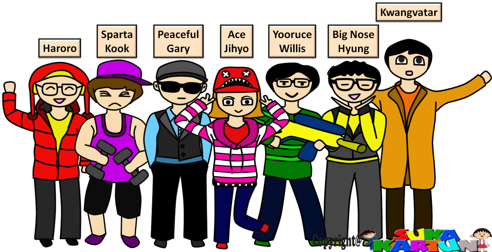 Cartoon Running Man Korean - HD Wallpaper 