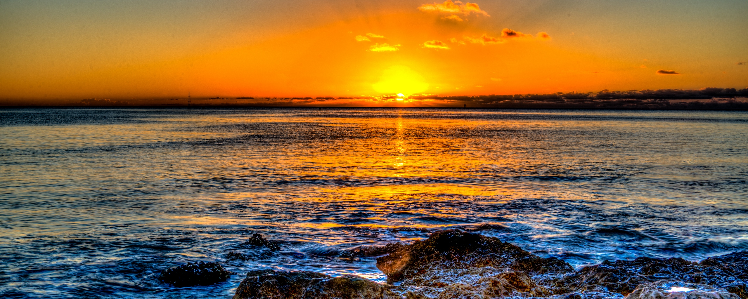 Wallpaper Sunset, Horizon, Sea, Surf, Hawaii, Ocean - Haleiwa Hawaii - HD Wallpaper 