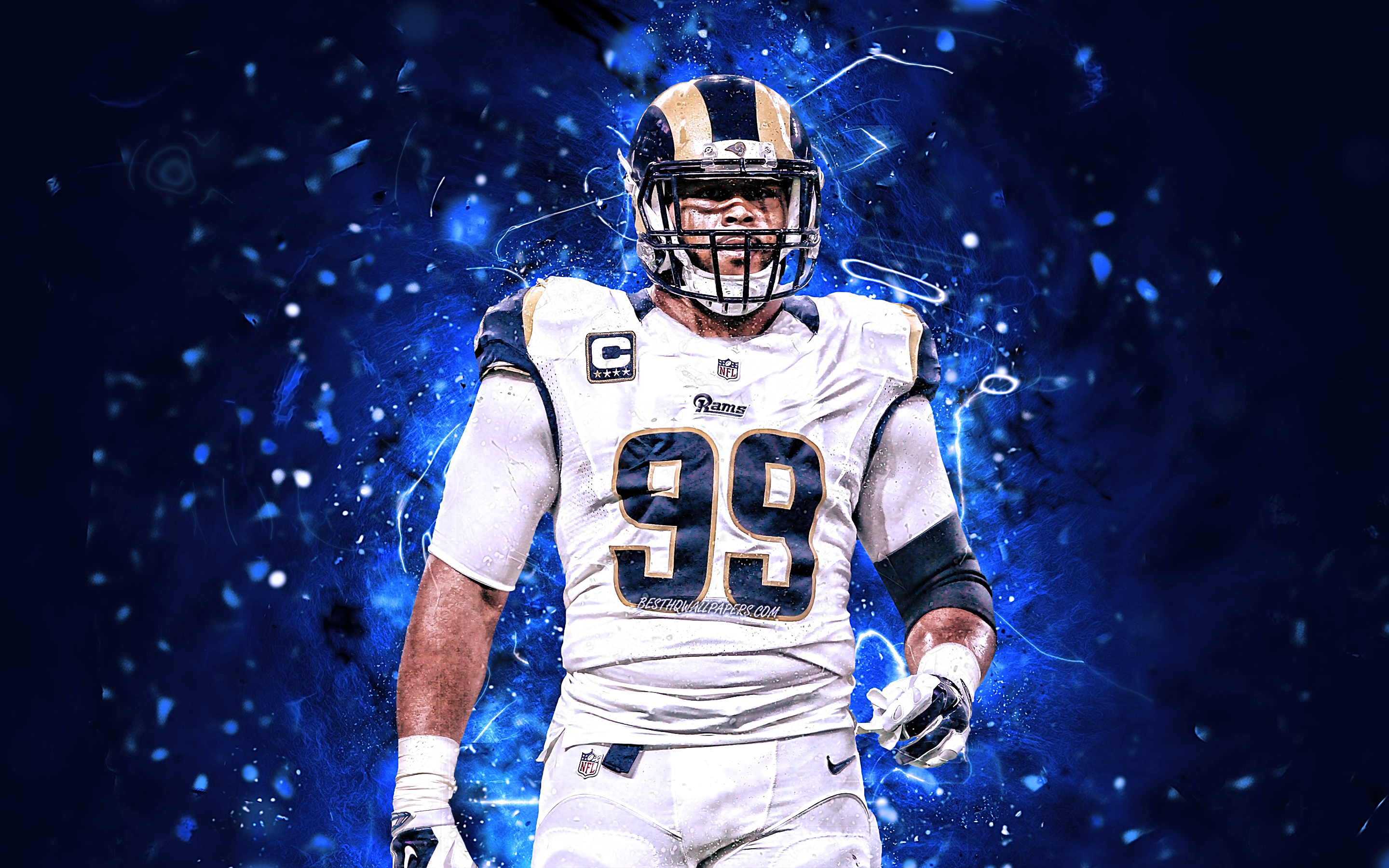 Aaron Donald, Defensive Tackle, Los Angeles Rams, American - Aaron Donald Wallpaper Hd - HD Wallpaper 