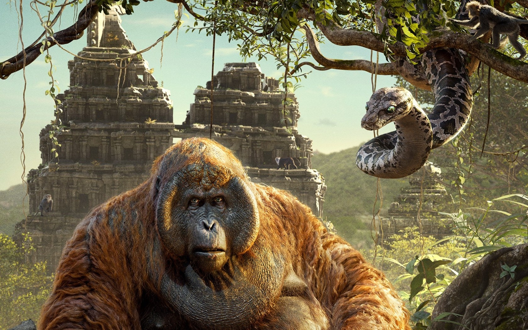 The Jungle Book Movie Animals - Ape From Jungle Book - HD Wallpaper 