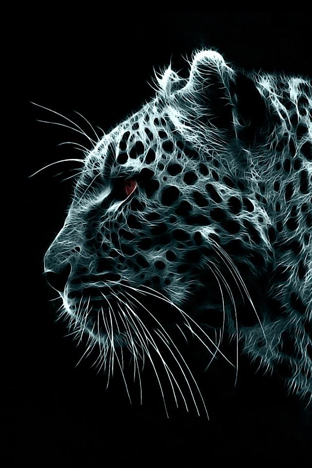 Snow Leopard Illustration Iphone Wallpaper - Gif Background For Iphone 7 - HD Wallpaper 