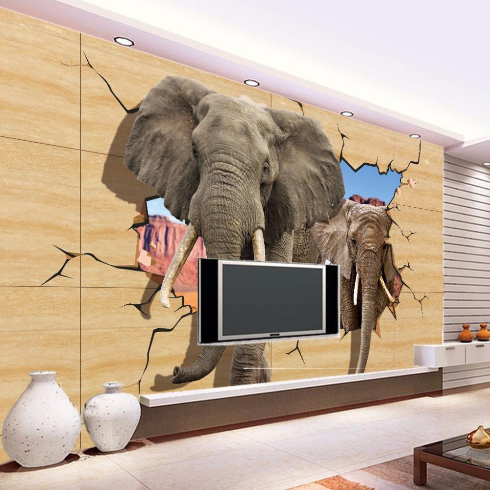 Elephant 3d Wall Posters - HD Wallpaper 