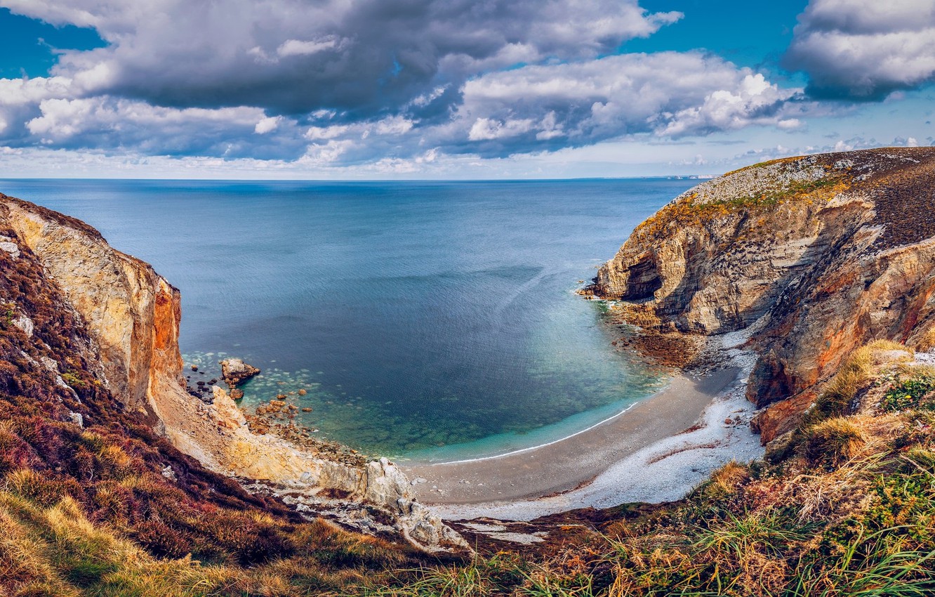 Photo Wallpaper Sea, Landscape, Nature - Cliff - HD Wallpaper 