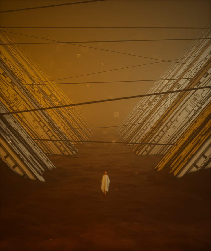 Cinema 4d, Abstract, 3d Abstract - Overhead Power Line - HD Wallpaper 