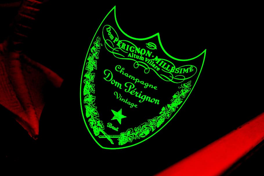 Dom Perignon, Disco, Luxury, Neon, Green Color, No - Dom Perignon Logo - HD Wallpaper 