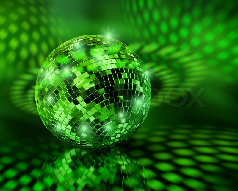 Green Disco Ball - HD Wallpaper 