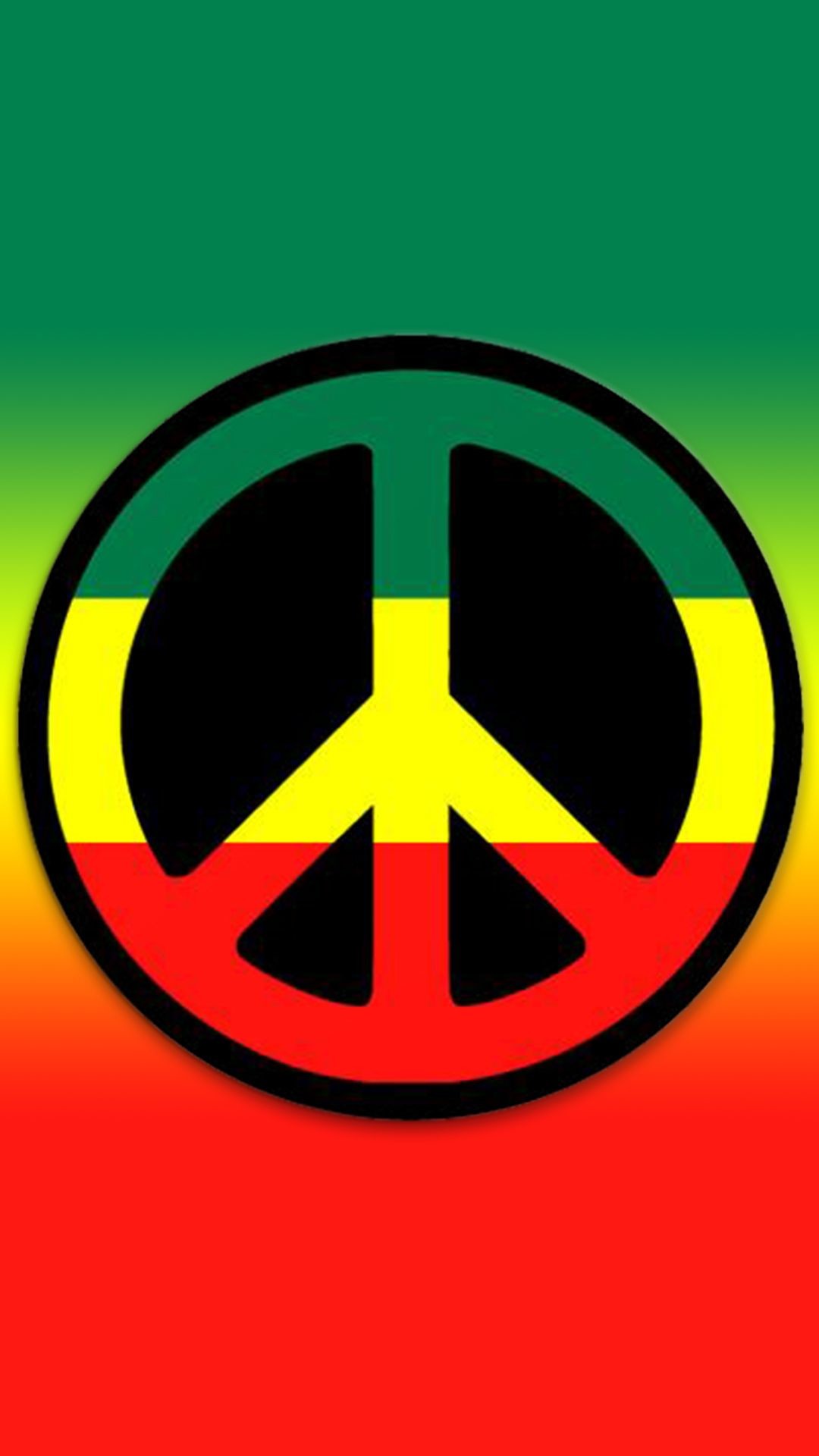 1080x1920, Love And Peace Wallpaper Data Id 176250 - Peace Sign Rasta  Colors - 1080x1920 Wallpaper 