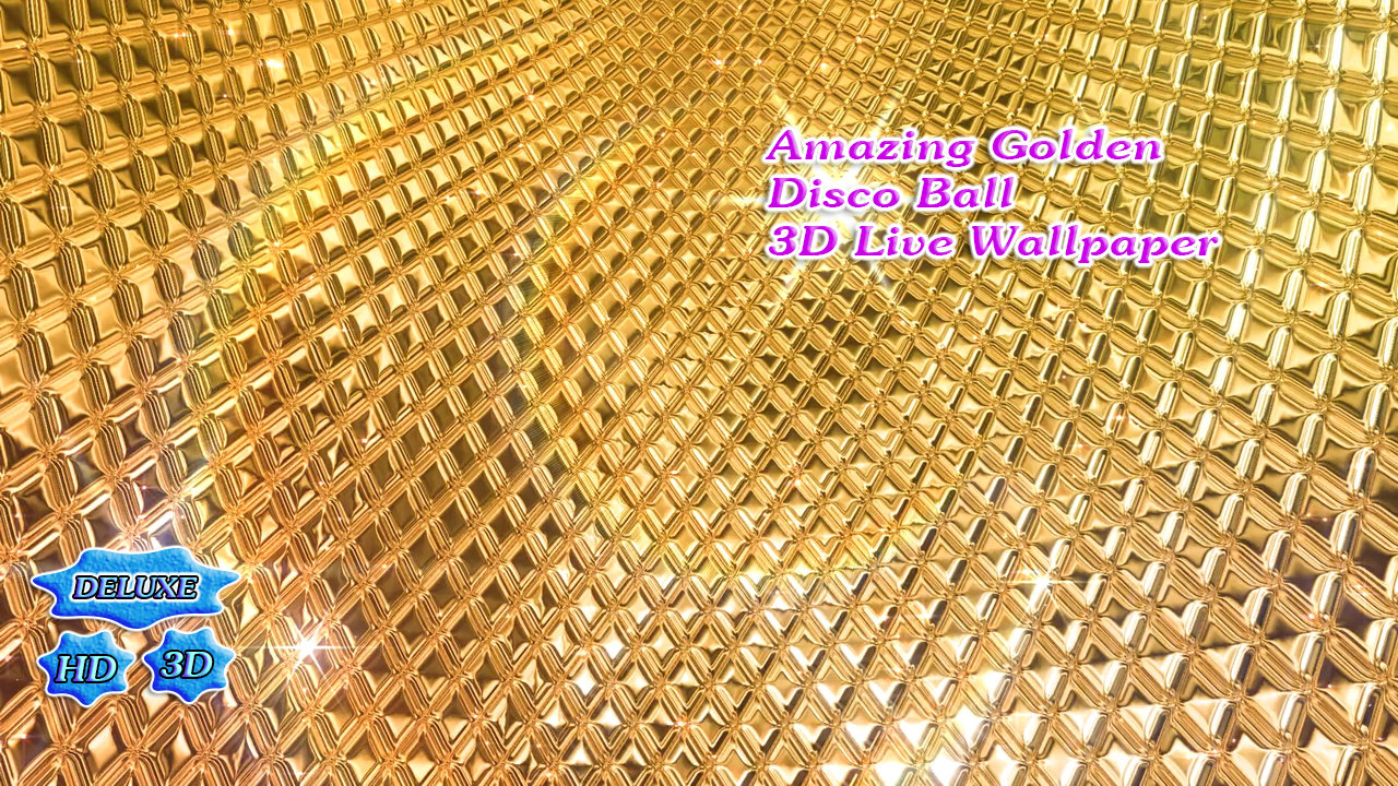 Amazing Golden Disco Ball 3d - Disco 3d - HD Wallpaper 