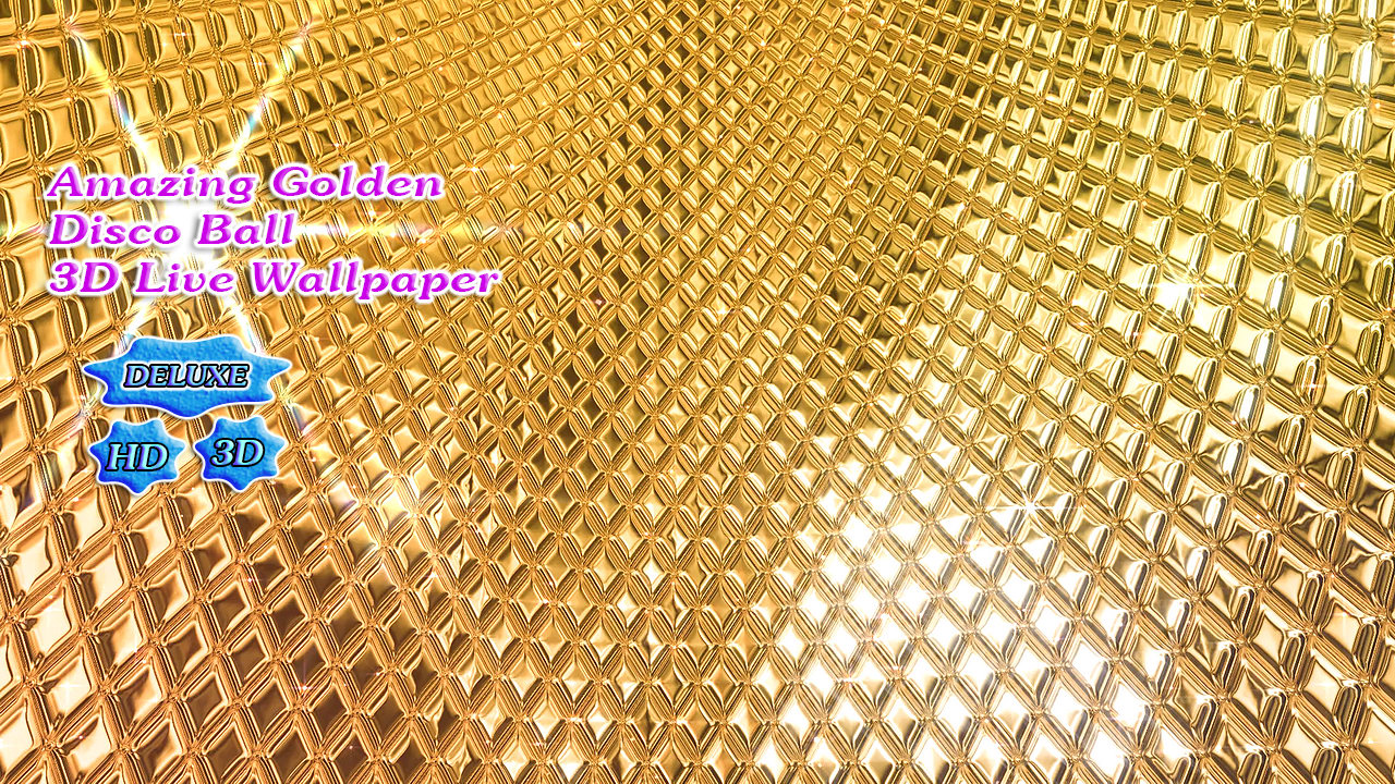 Amazing Golden Disco Ball 3d - Amazing Golden Disco Ball Deluxe Hd Edition 3d Live - HD Wallpaper 