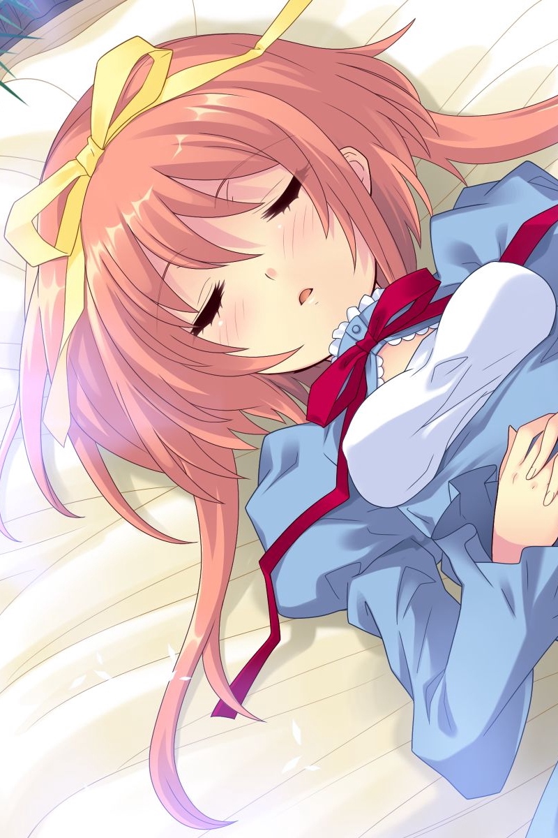 Wallpaper Anime, Girl, Sleep, Peace Of Mind, Bed - Anime Girl Sleeping On  Bed - 800x1200 Wallpaper 