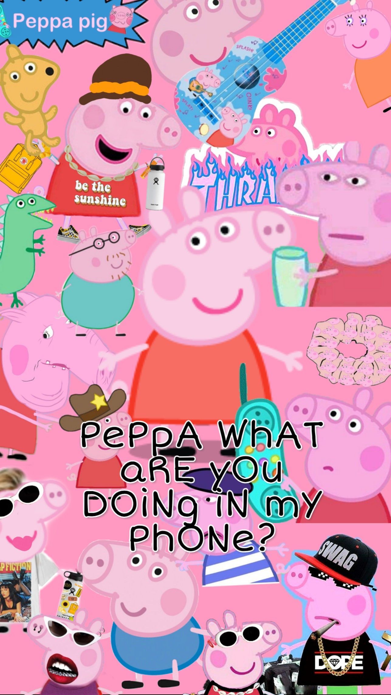 Peppa What Are You Doing On My - HD Wallpaper 