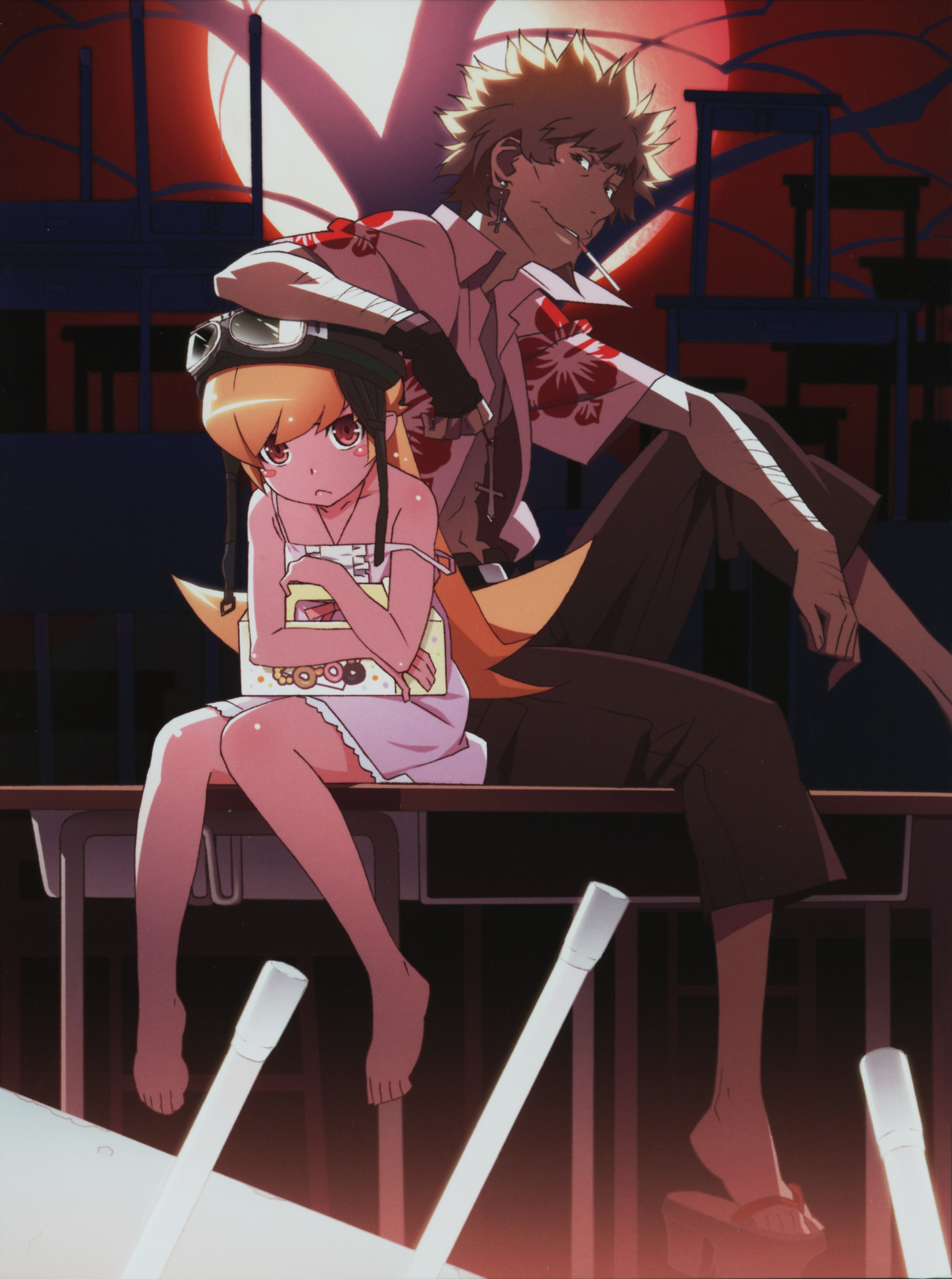 Wallpaper - Oshino Shinobu And Oshino Meme - HD Wallpaper 