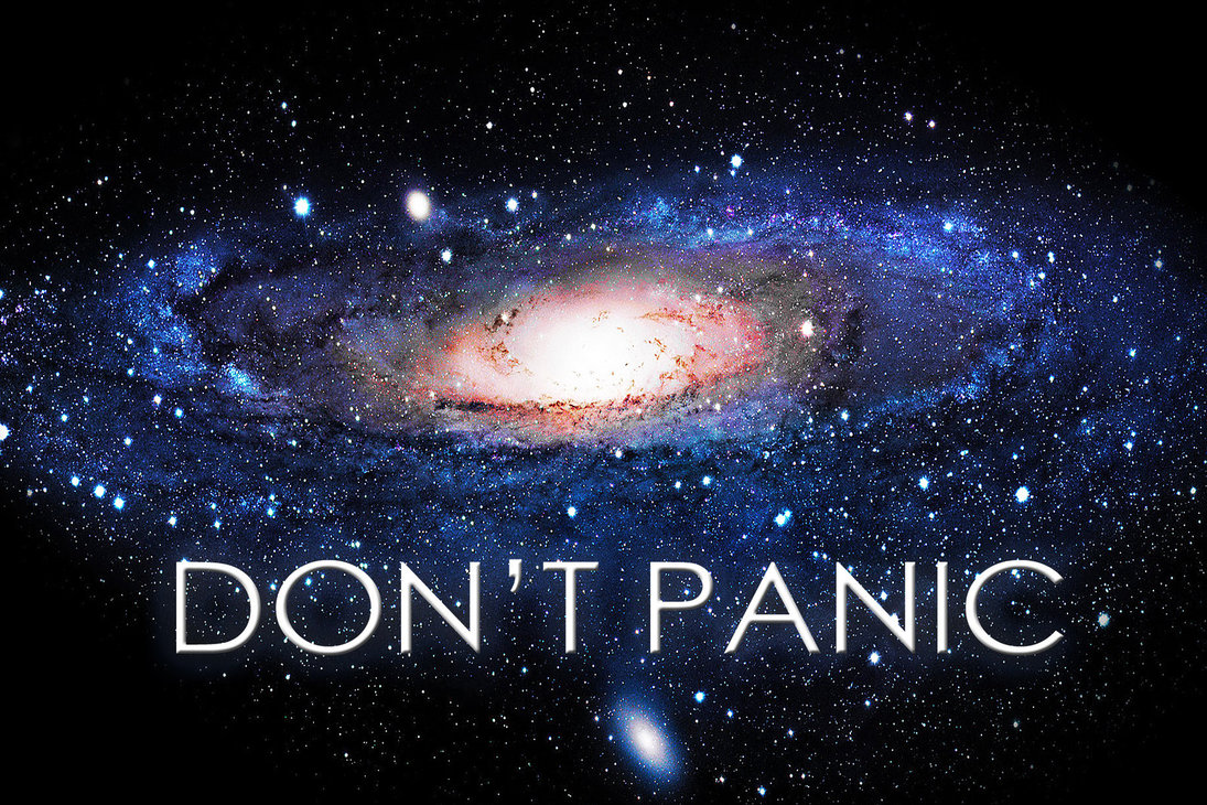 The Hitchhiker S Guide To The Galaxy Wallpaper By Cainag-d66ny8a - Don T Take Stuff So Seriously Wallpapaer - HD Wallpaper 