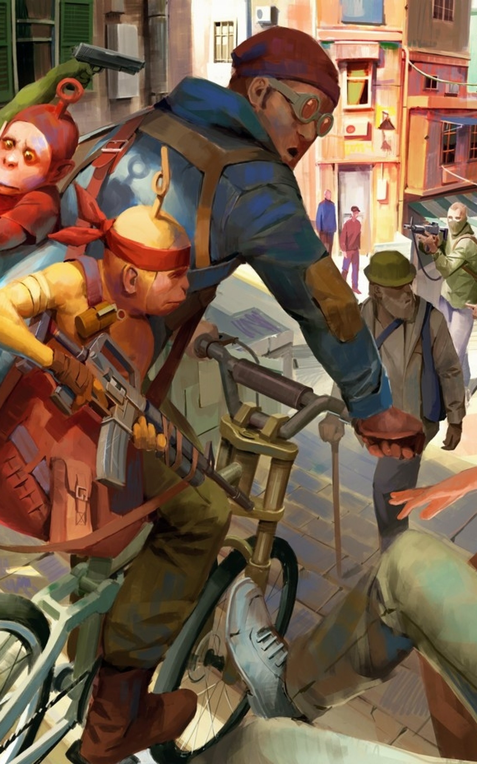 Painting, Robbers, Teletubbies - Art - HD Wallpaper 