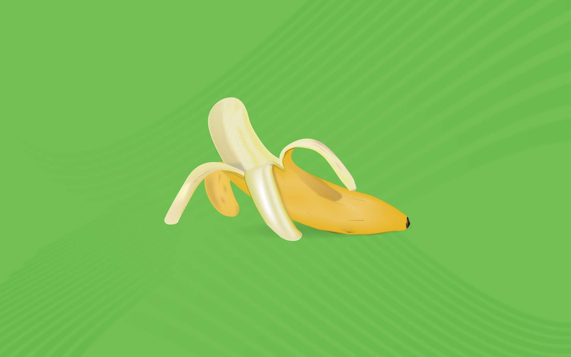 Free Download Banana Wallpaper Id - Platano Con Fondo Verde - HD Wallpaper 