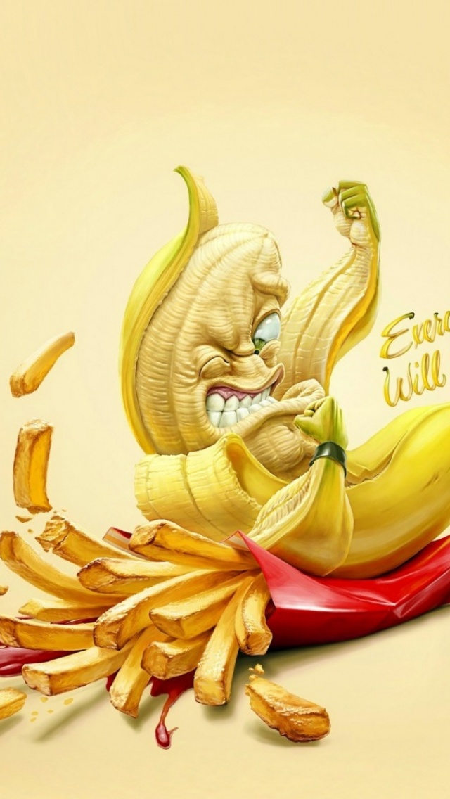 Banana Fruits Wallpaper Iphone - HD Wallpaper 