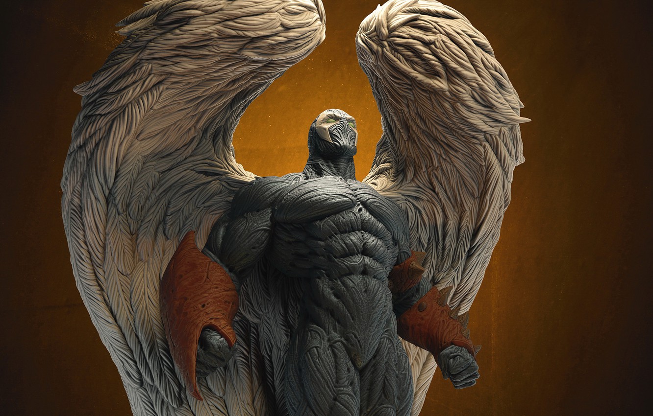 Photo Wallpaper Background, Wings, Angel, Spawn, Wings, - Angel Spawn - HD Wallpaper 