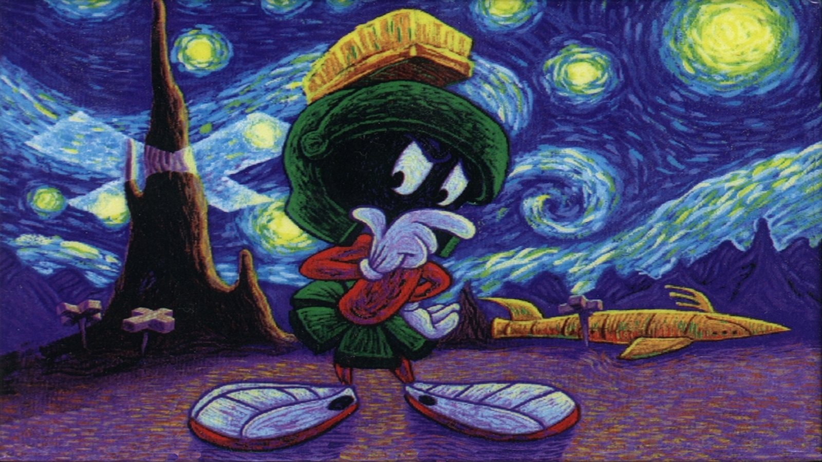 Looney Tunes Wallpaper Desktop - Marvin The Martian Background - HD Wallpaper 