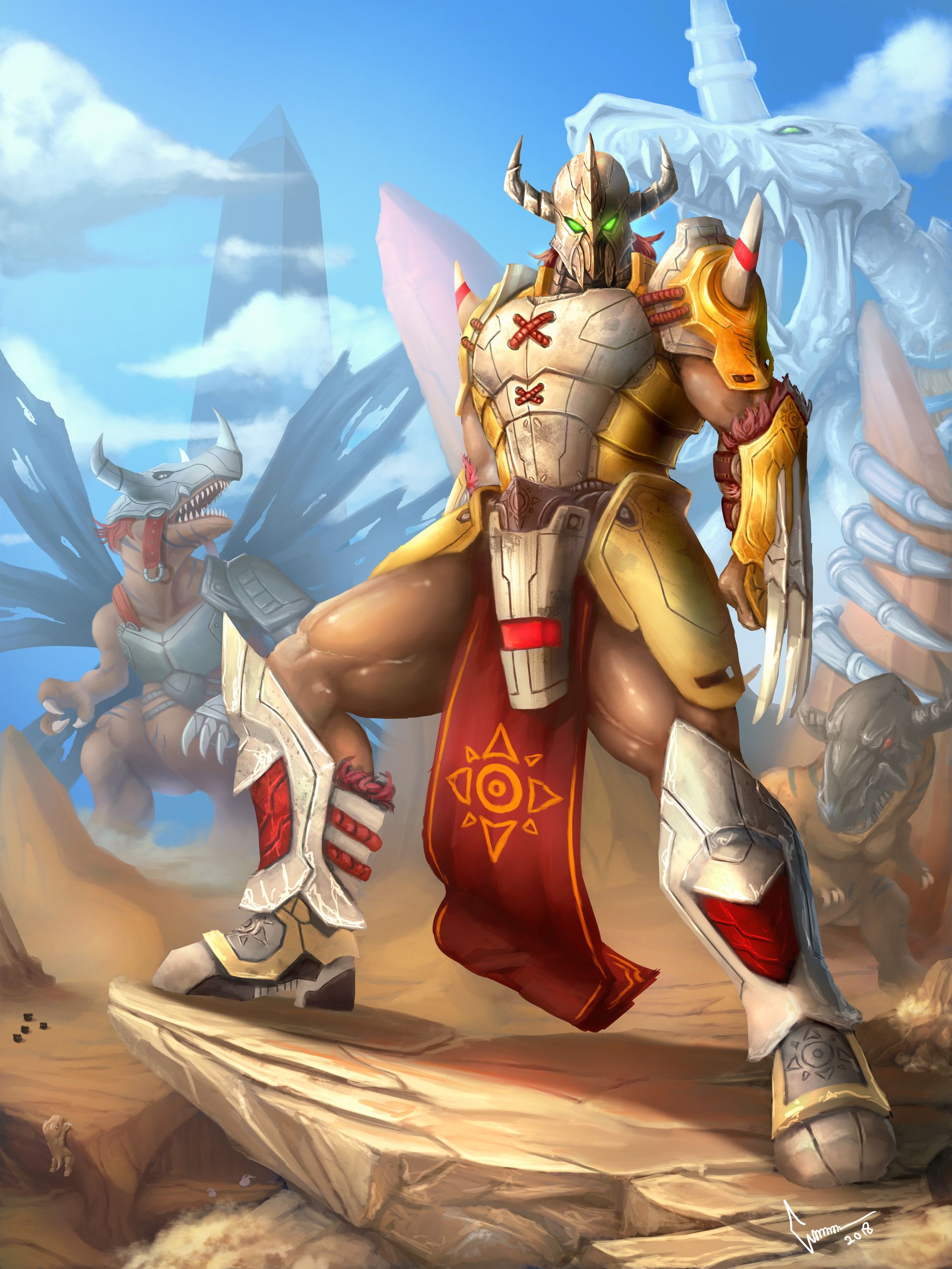 Medieval Digimon - HD Wallpaper 