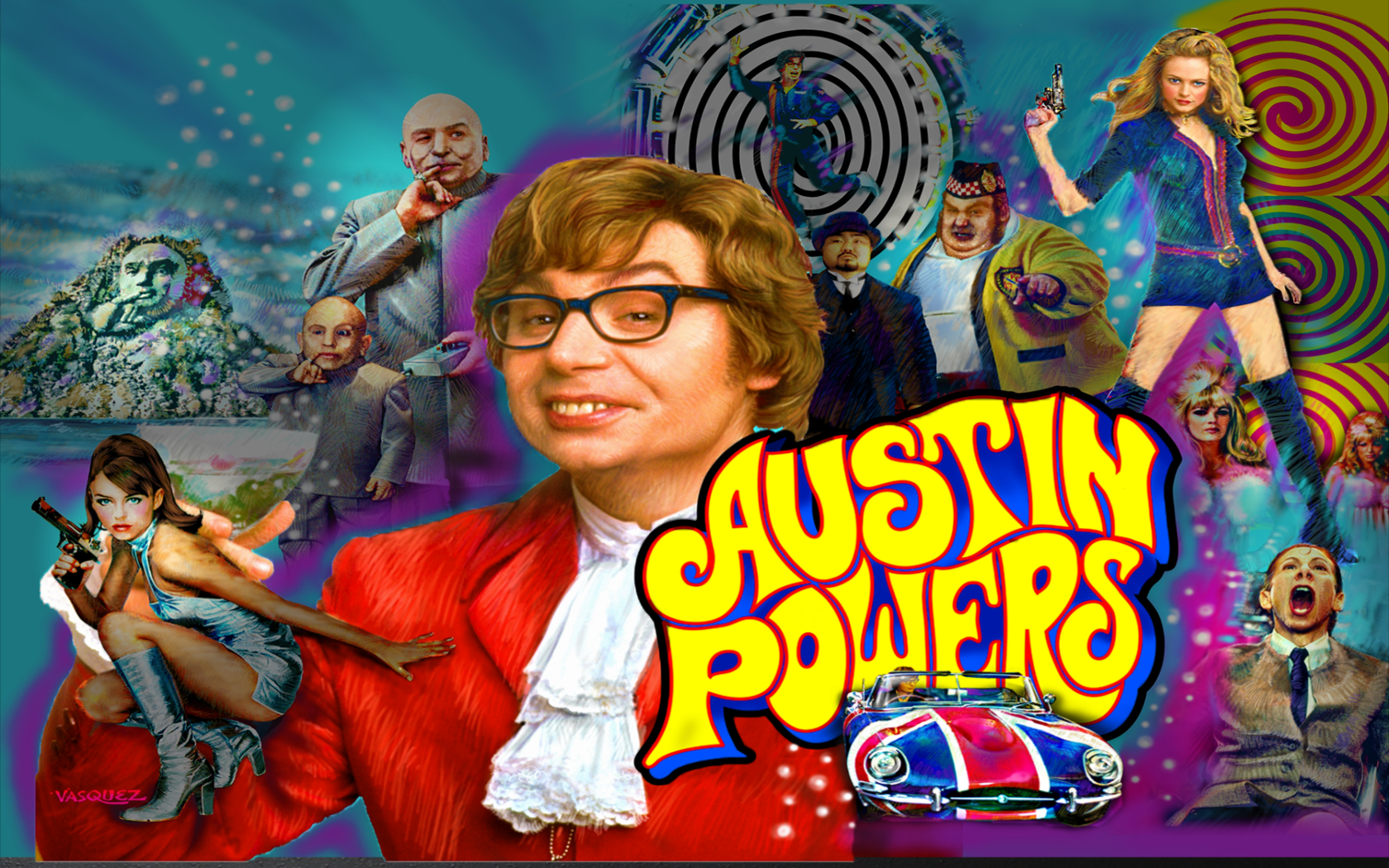Austin Powers Pinball Backglass - HD Wallpaper 