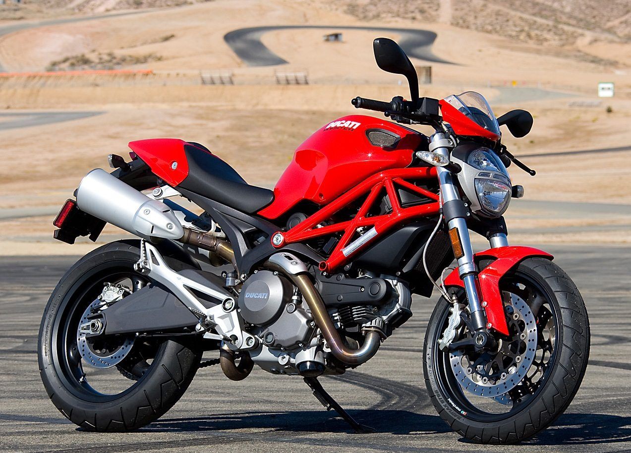 Stunning Red Color Ducati Monster Wallpaper - Ducati Monster 696 Red 2009 - HD Wallpaper 