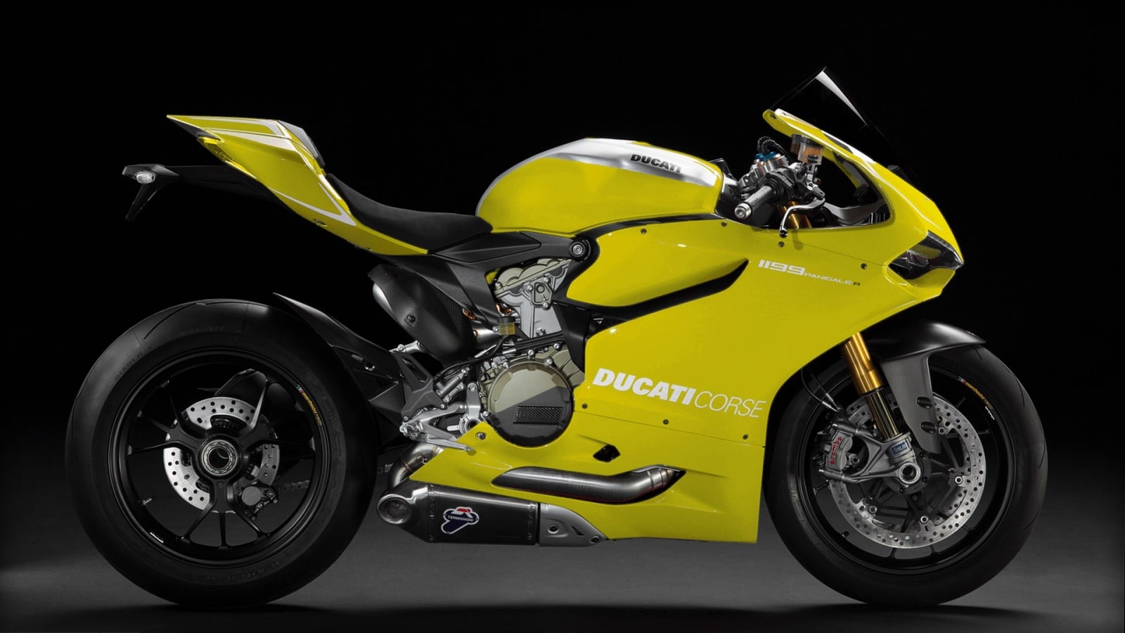 Ducati 1199 Panigale Yellow - 2013 Ducati 1199 Panigale - HD Wallpaper 