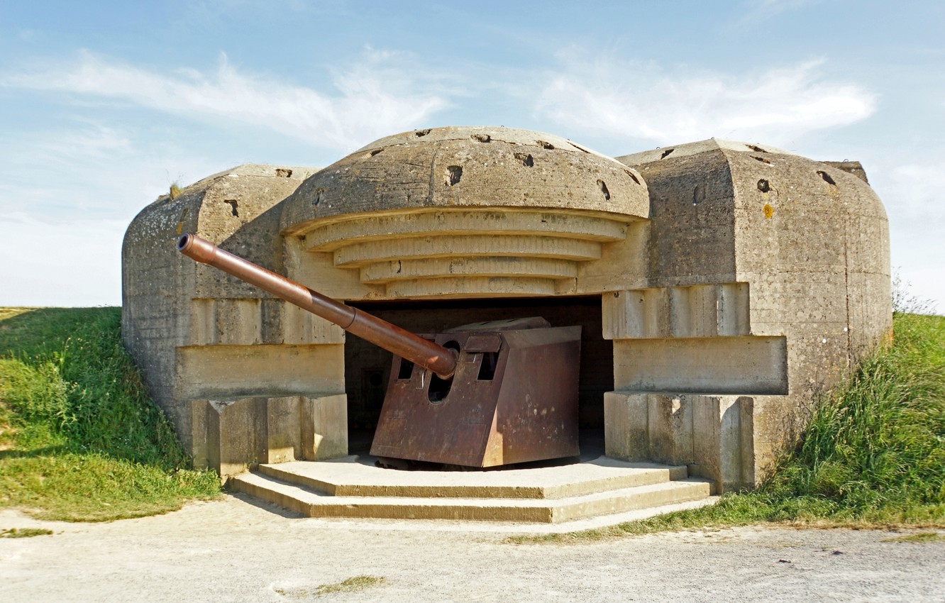 Photo Wallpaper France, France, Normandy, Normandy, - Batterij Van Longues Sur Mer - HD Wallpaper 