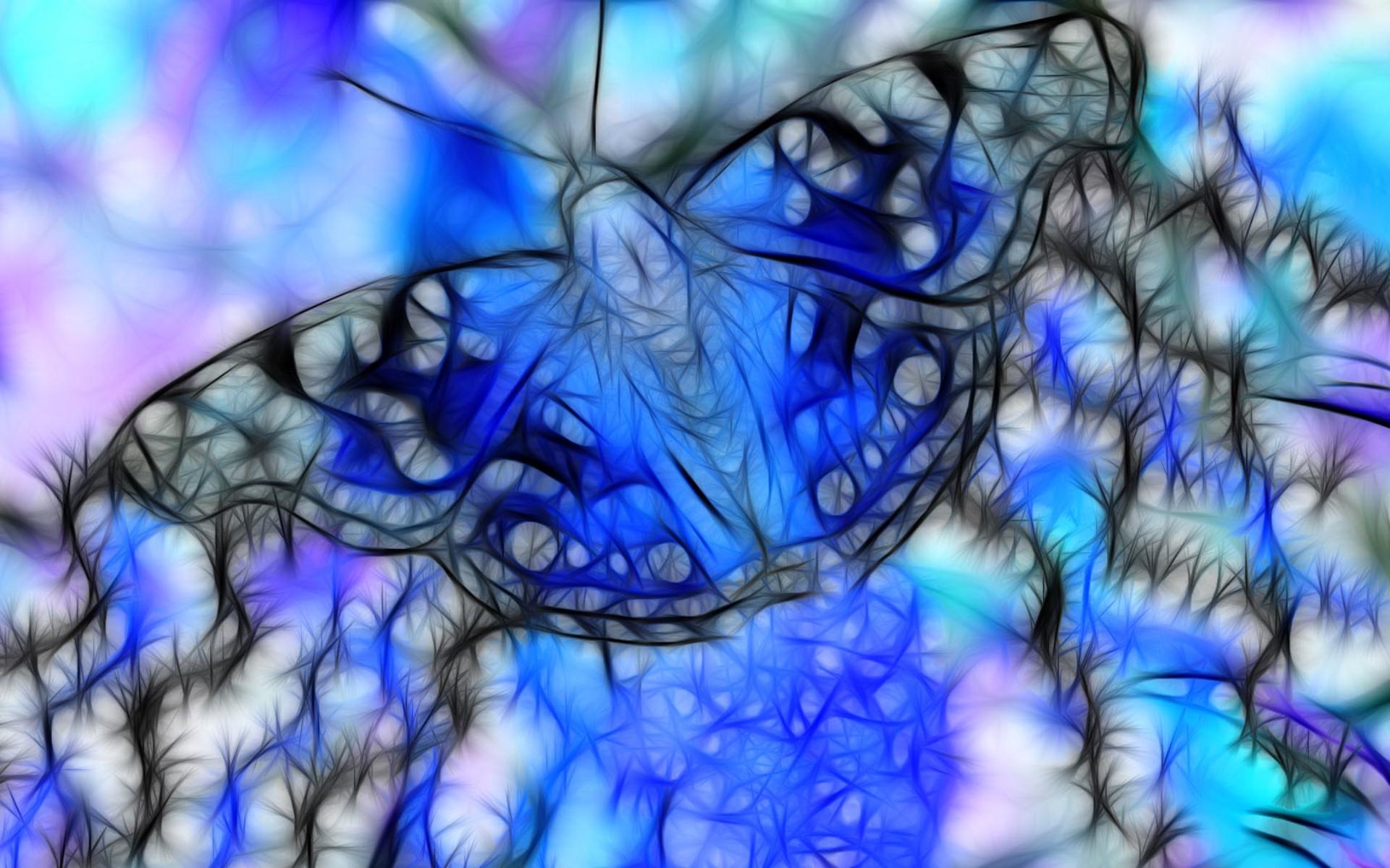 3d Dark Blue Butterfly - HD Wallpaper 