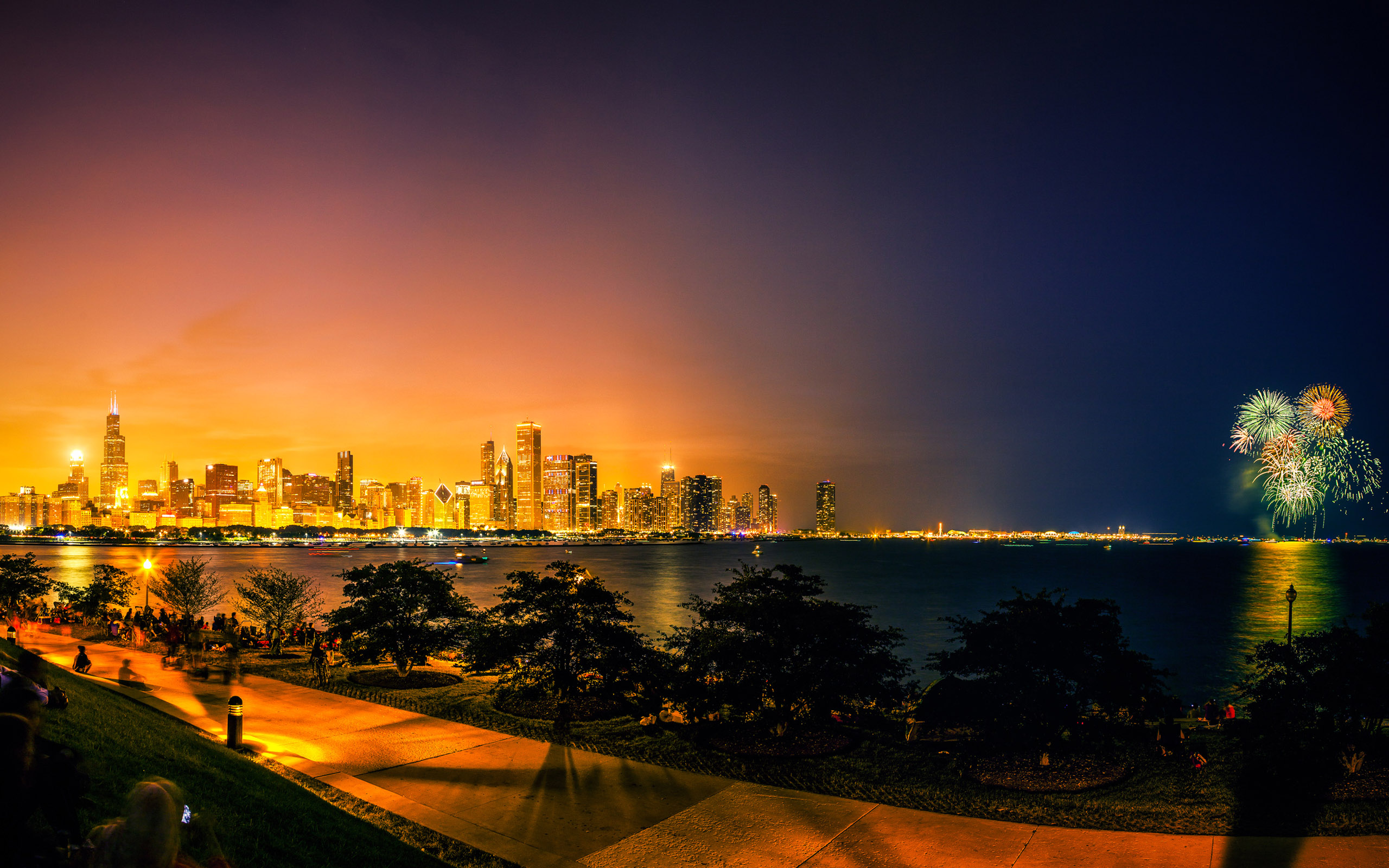 Fireworks Wallpaper Chicago Hd - HD Wallpaper 