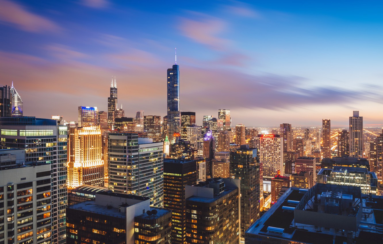 Photo Wallpaper City, The City, Skyscrapers, Chicago, - Cityscape - HD Wallpaper 