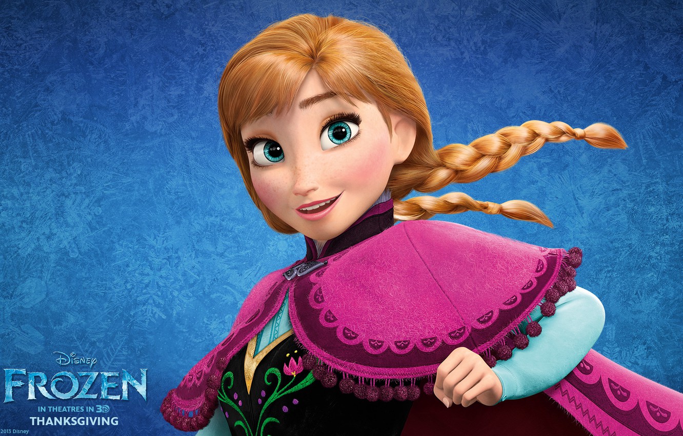 Photo Wallpaper Frozen, Anna, Walt Disney, 2013, Cold - Anna Frozen High Resolution - HD Wallpaper 