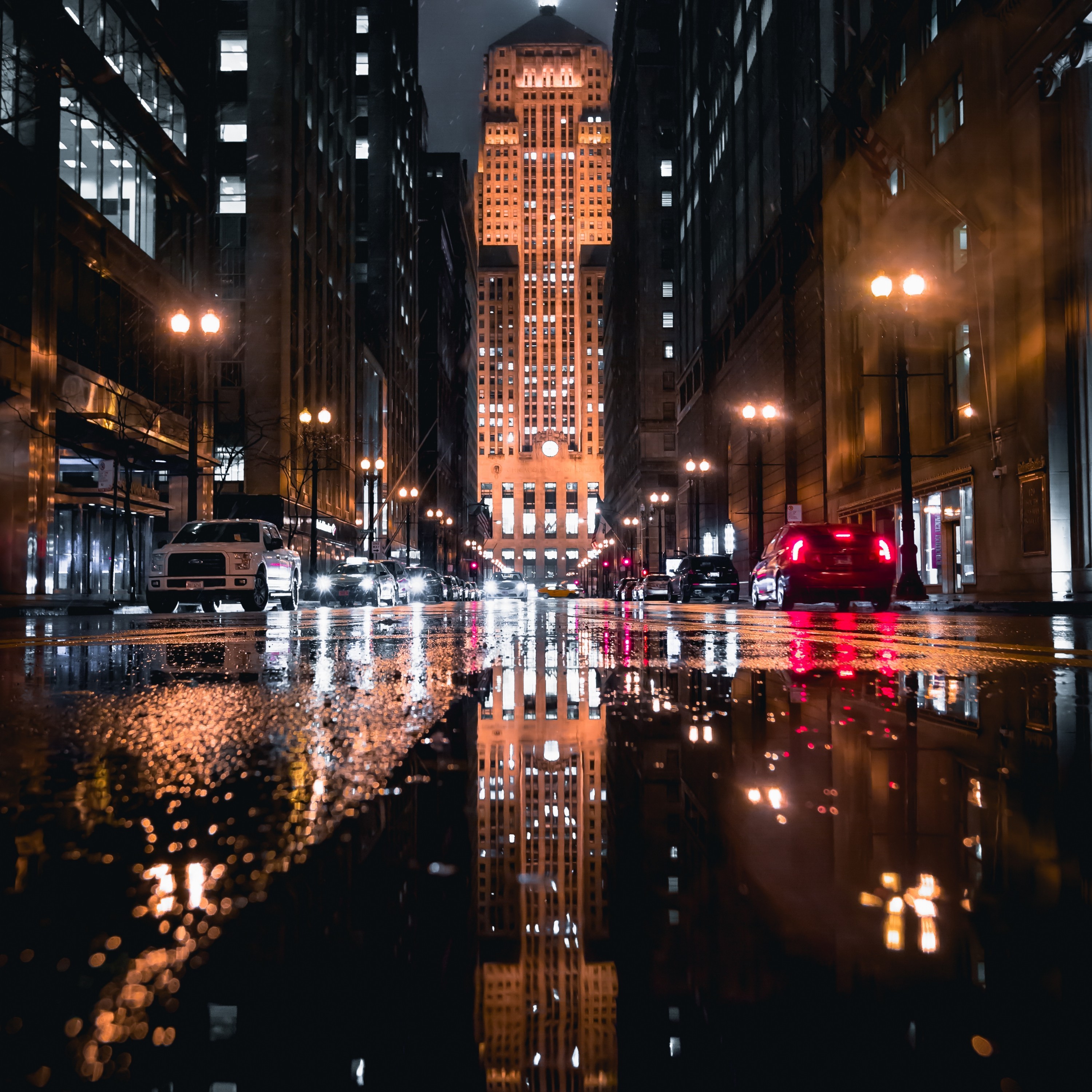 Urban, Road, Reflection, Buildings, Downtown, Skyscrapers, - Reflection - HD Wallpaper 