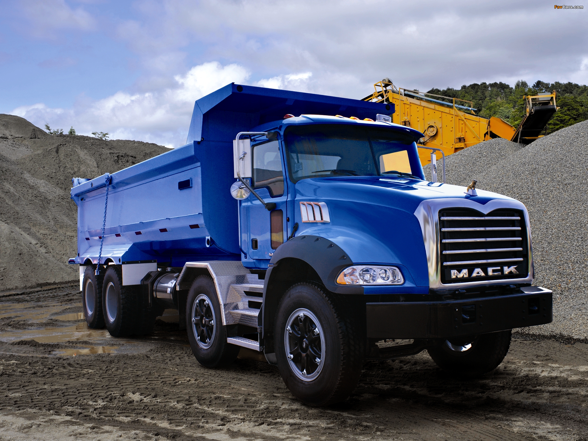 Mack Granite Dump Truck 2002 Wallpapers - Mack 8x4 Dump Truck - HD Wallpaper 