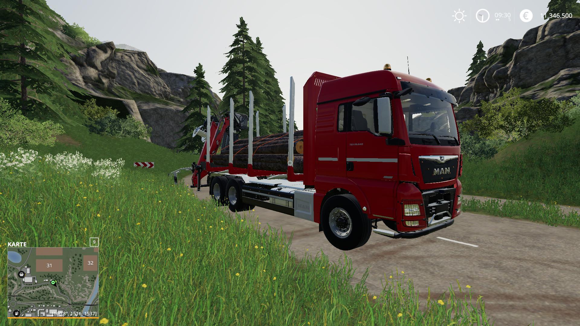 Man Forst Lkw With Autoload Wood V - Fs19 Autoload Log Trailer - HD Wallpaper 