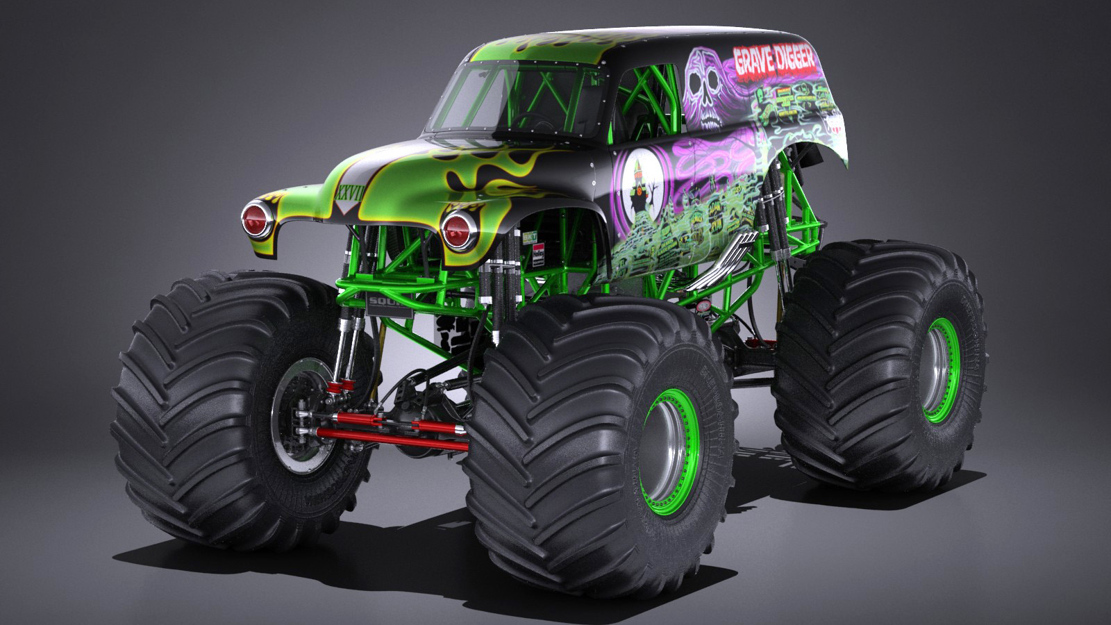 Monster Truck 3d Model Free - HD Wallpaper 