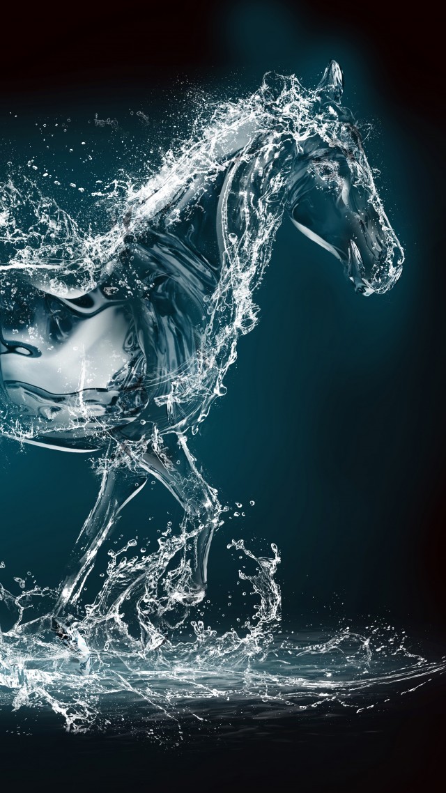 Horse, Water, Transparent, 10k - Animals Made Out Of Water - HD Wallpaper 