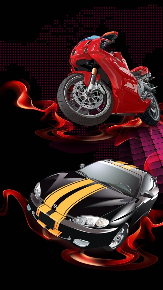 Iphone Wallpaper Red Fire Red Car - Sport Cars - HD Wallpaper 