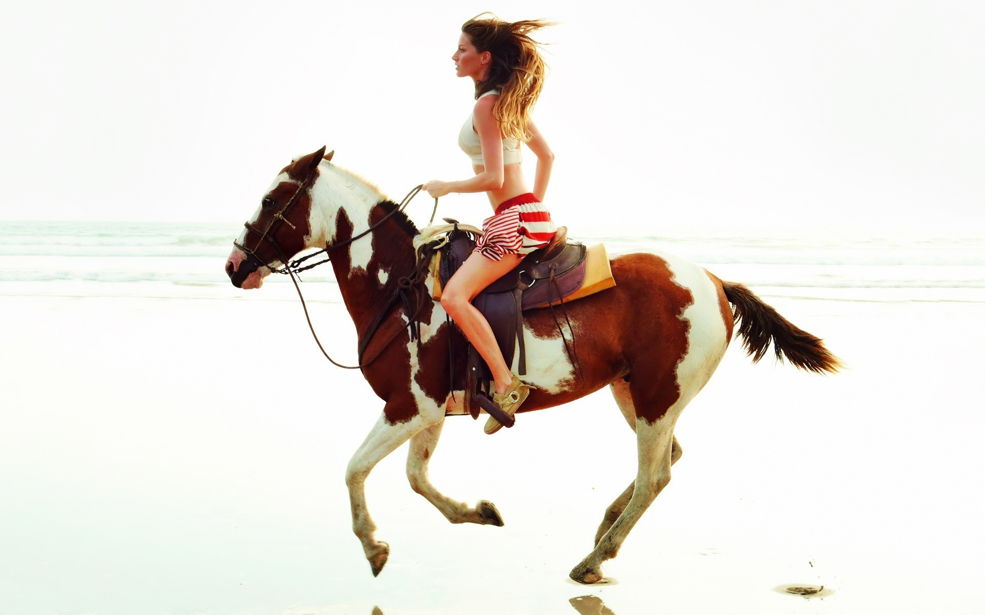 Horse Riding Wallpaper Wallpaper Free Download - Gisele Bundchen Vogue 2010 - HD Wallpaper 