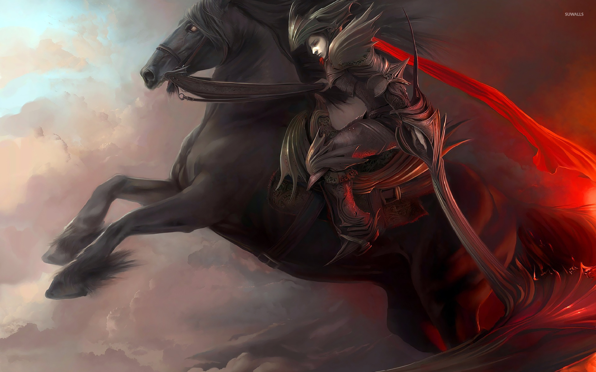 Fantasy Armor Horse Rider - HD Wallpaper 