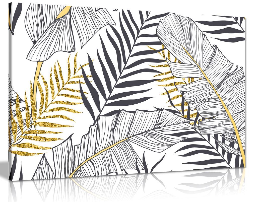 Tropical Black And White Art - HD Wallpaper 