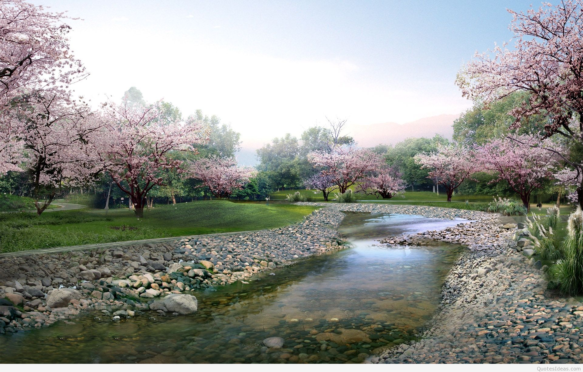 Spring Wallpapers Sky Hd Wallpaper Desktop Landscape - Full Hd Wallpaper Cave Wallpaper Hd Nature - HD Wallpaper 