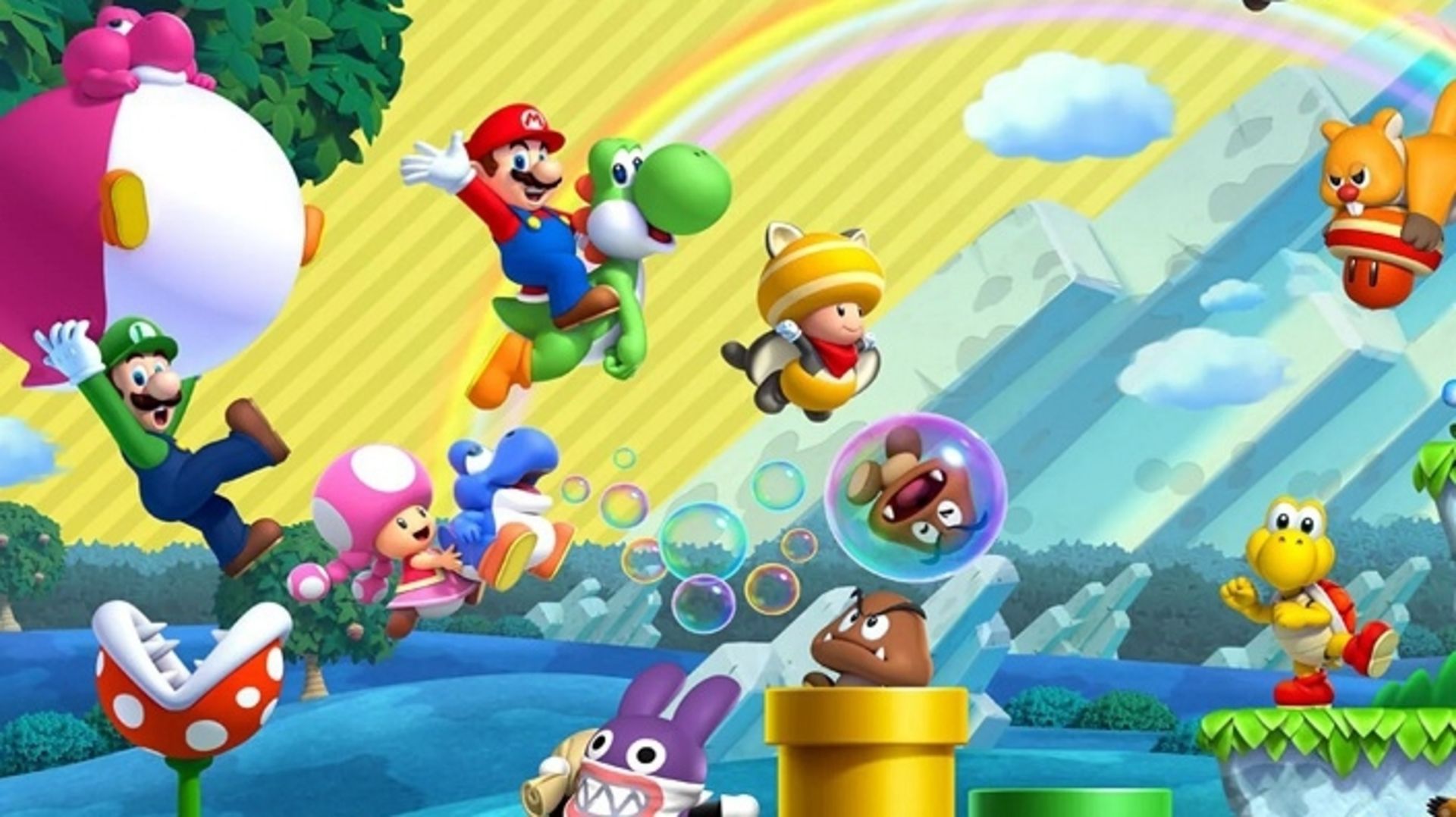 Super Mario Bros U Deluxe Switch - HD Wallpaper 