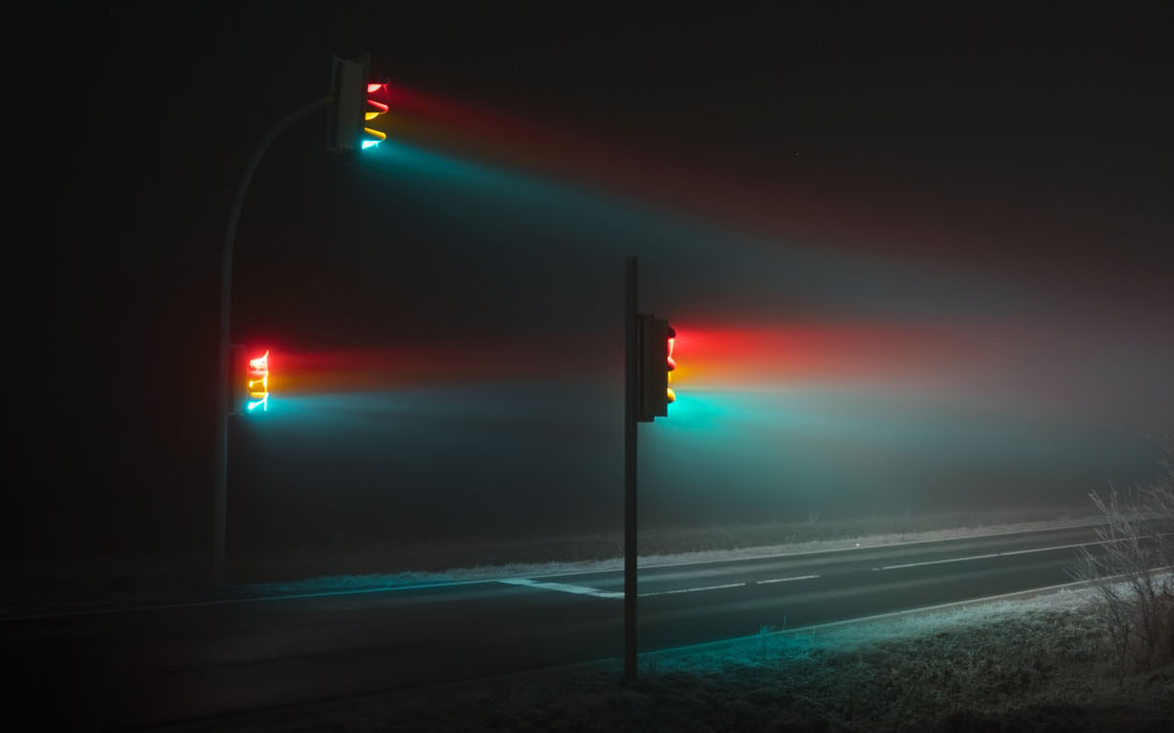 Ночной Светофор - HD Wallpaper 
