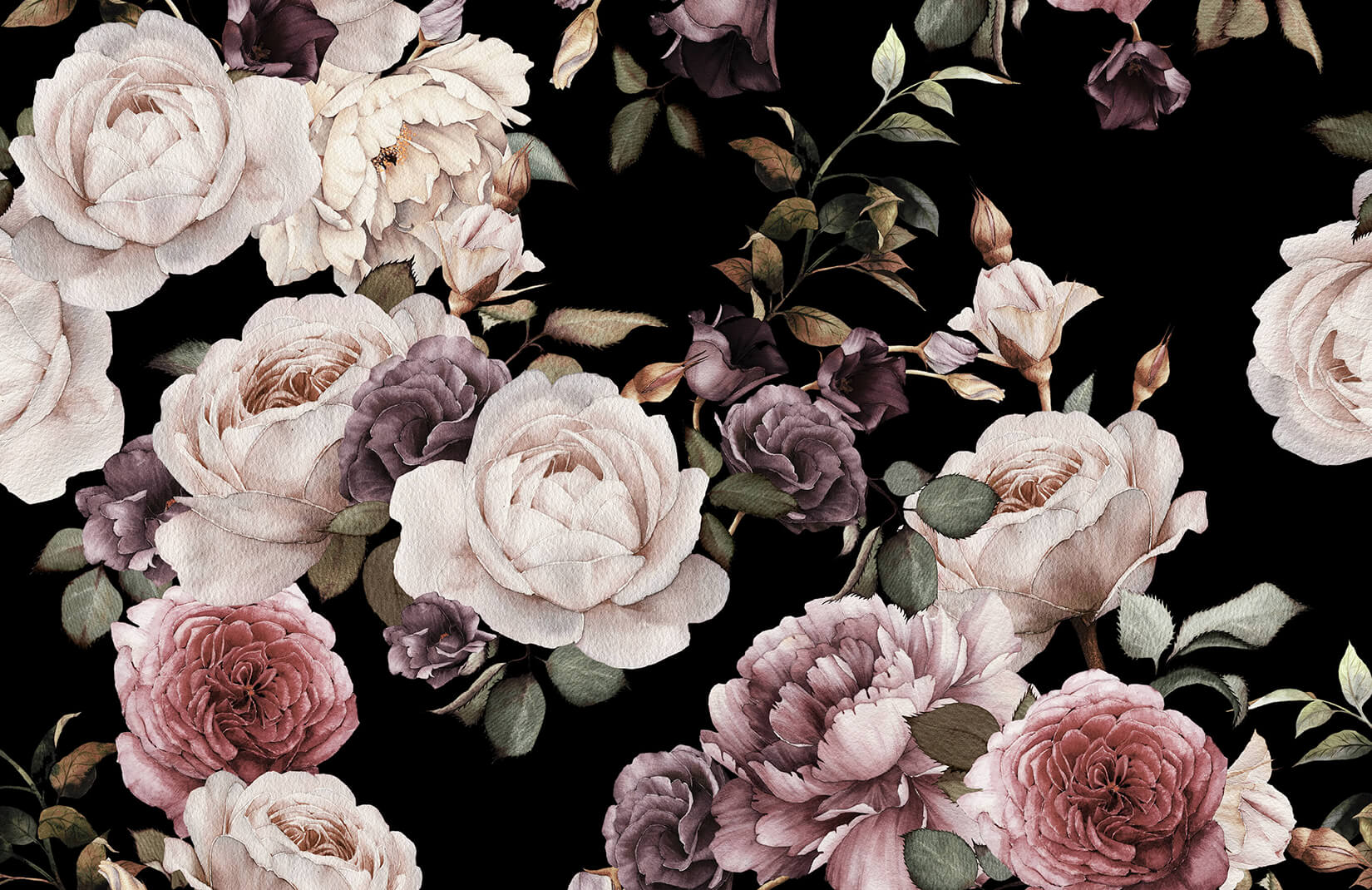 Dark Floral Wallpaper Hd - HD Wallpaper 